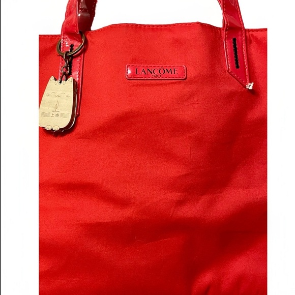 Lancôme Paris Shoulder Bag- Red Pink- Large - Picture 3 of 5